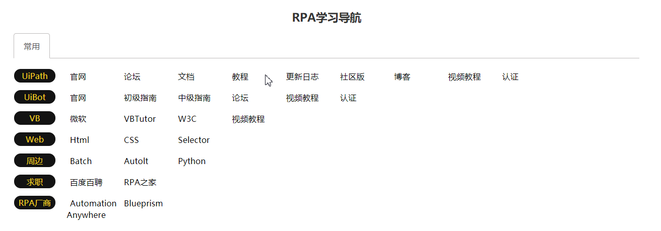 尚词工作室RPA导航截图