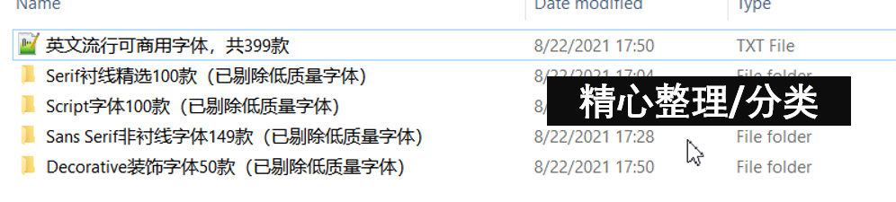 2021年英文可商用免费设计字体399款