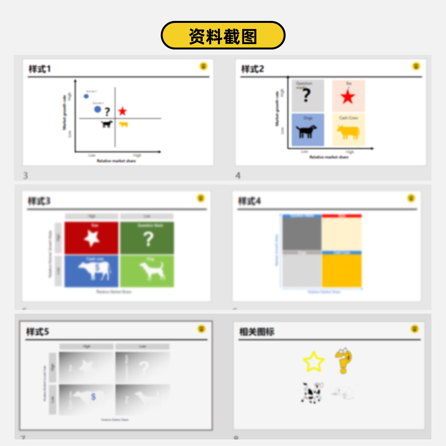 BCG矩阵PPT模板下载