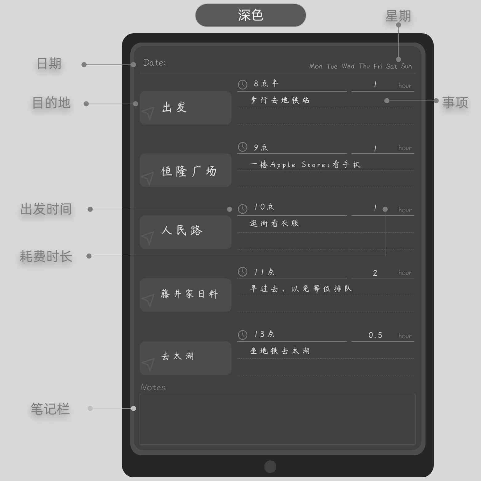 iPAD极简旅行规划电子手账-图片_3